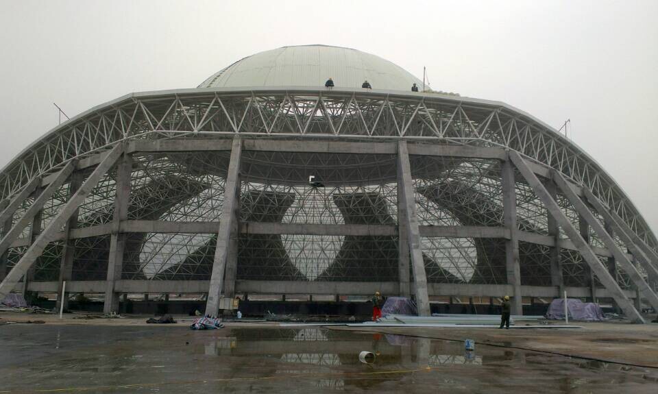 永安温泉馆网架工程
